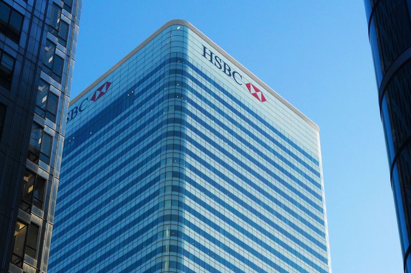 HSBC Tower at 8 Canada Square, Canary Wharf, London — the bank's global headquarters