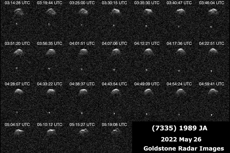NASA radar observations of a near-Earth asteroid, showing the type of celestial body where scientists have discovered the molecular building blocks of life