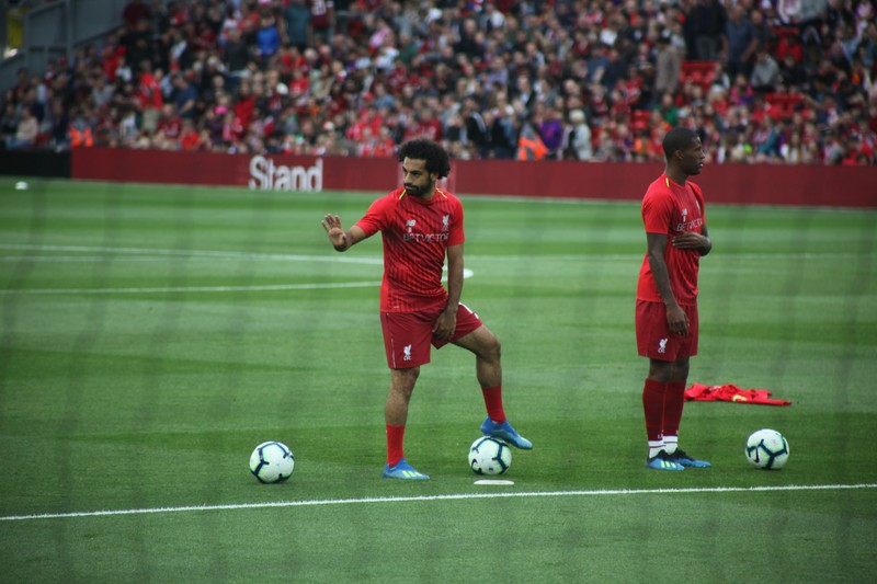 Mohamed Salah in Liverpool training kit