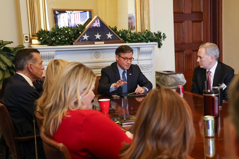 Congressional meeting with David Sacks, Trump's AI and Crypto Czar, seated at a conference table