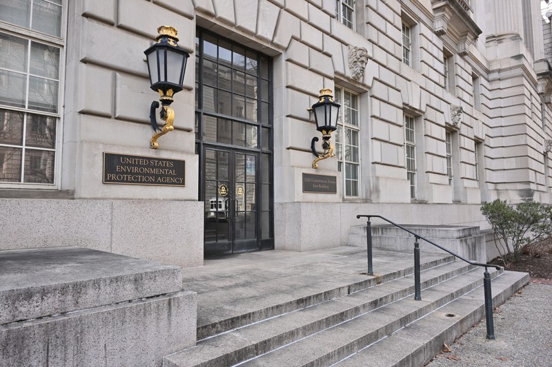 Entrance to the United States Environmental Protection Agency headquarters on 12th Street in Washington, D.C.