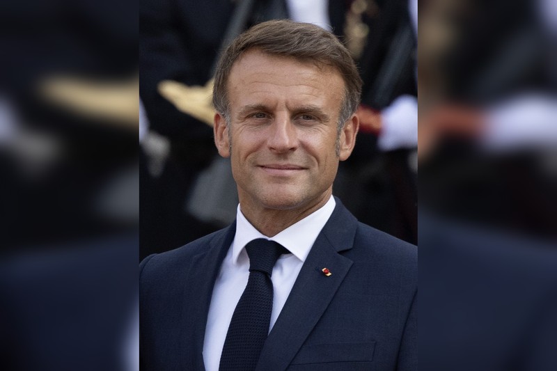 Emmanuel Macron at a formal event