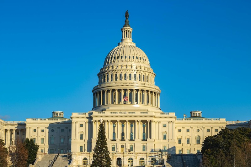 The United States Capitol Building in Washington, D.C. on a clear day