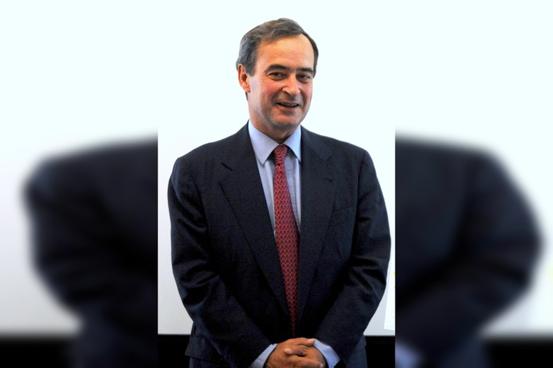 Bruno Lafont, former CEO of Lafarge, in a professional portrait