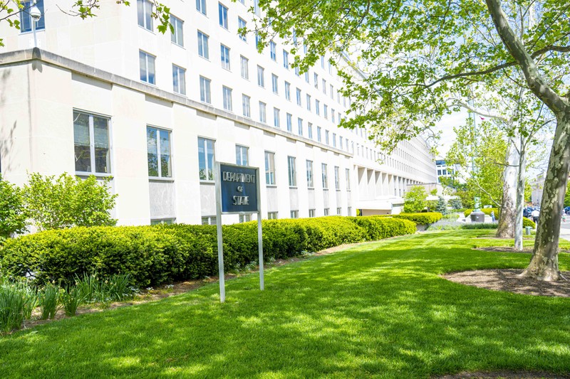 The U.S. Department of State Harry S. Truman Building in Washington, D.C., spring 2024
