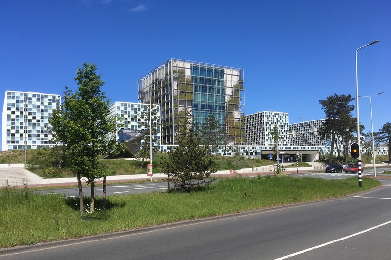 The International Criminal Court building in The Hague, Netherlands