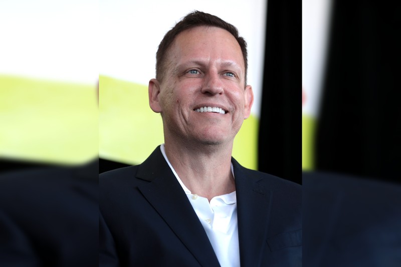 Peter Thiel, co-founder of Palantir, speaking at an event