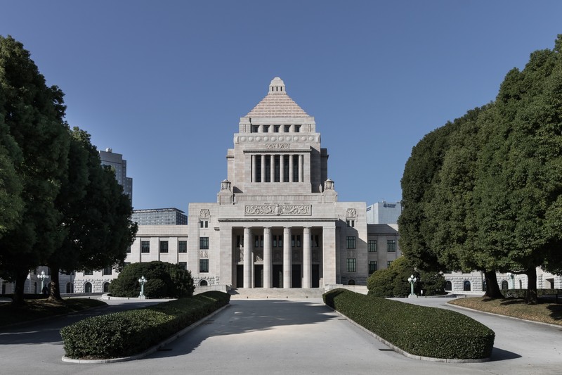 The National Diet Building in Tokyo, Japan, seat of the Japanese legislature