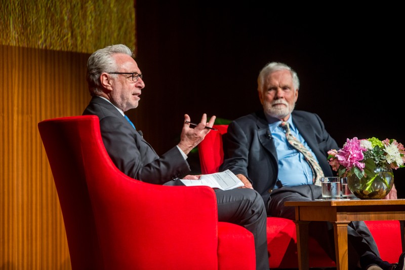 Ted Turner at the LBJ Presidential Library in Austin, Texas, in 2015